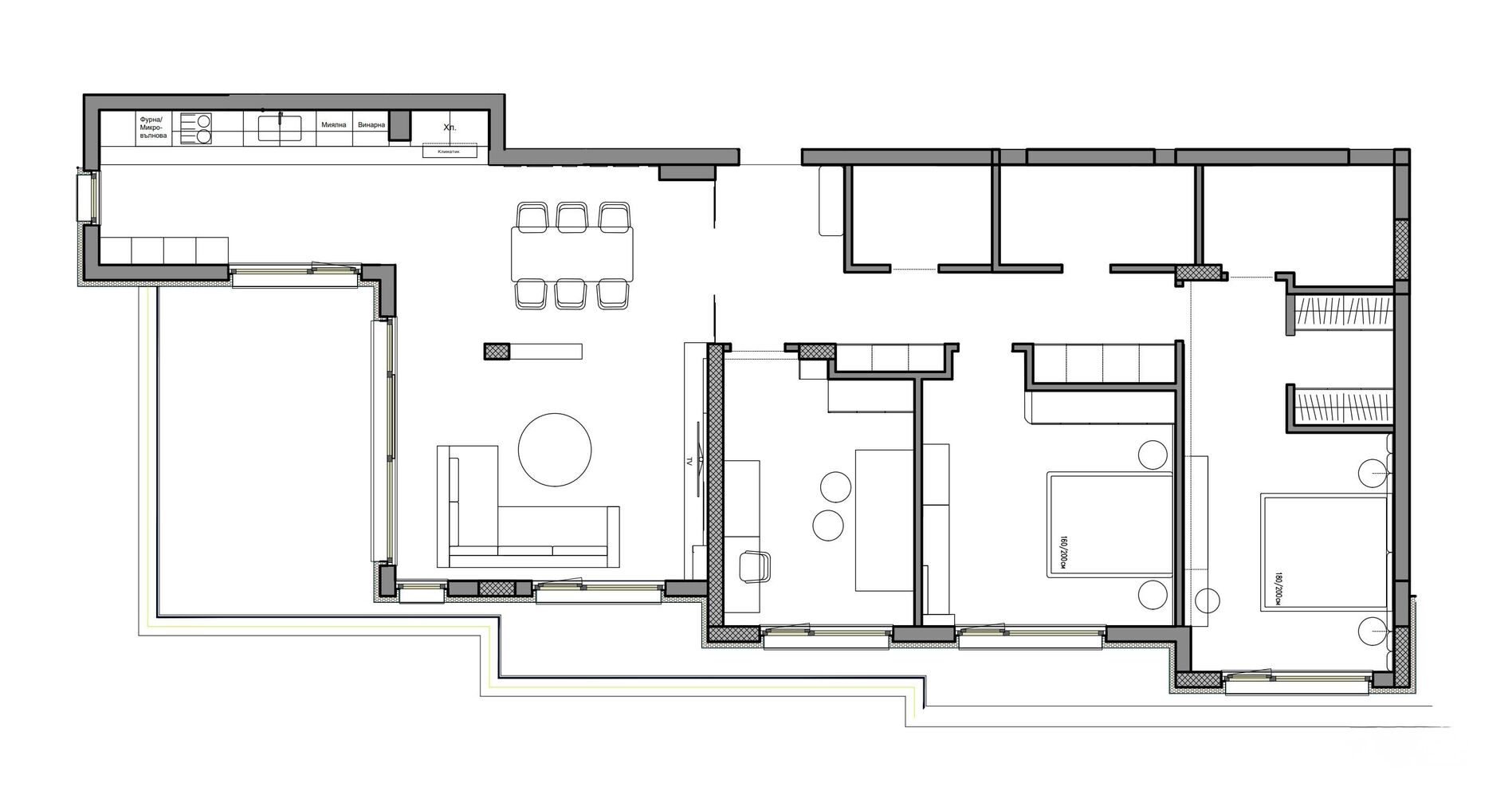 Grundriss der Wohnung.
