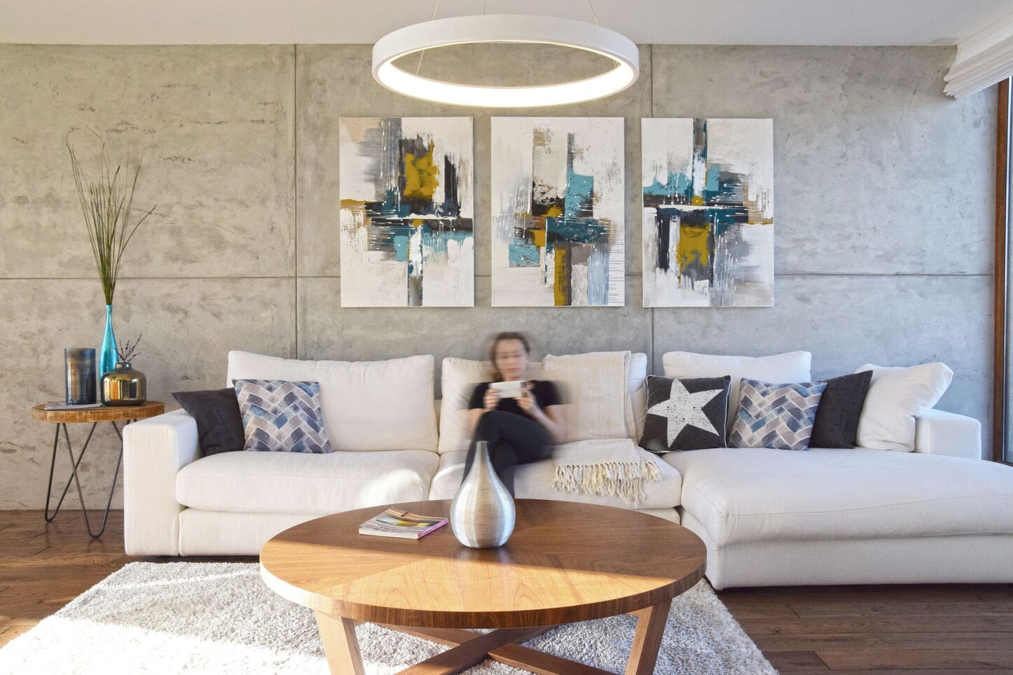 Séjour d’un appartement contemporain