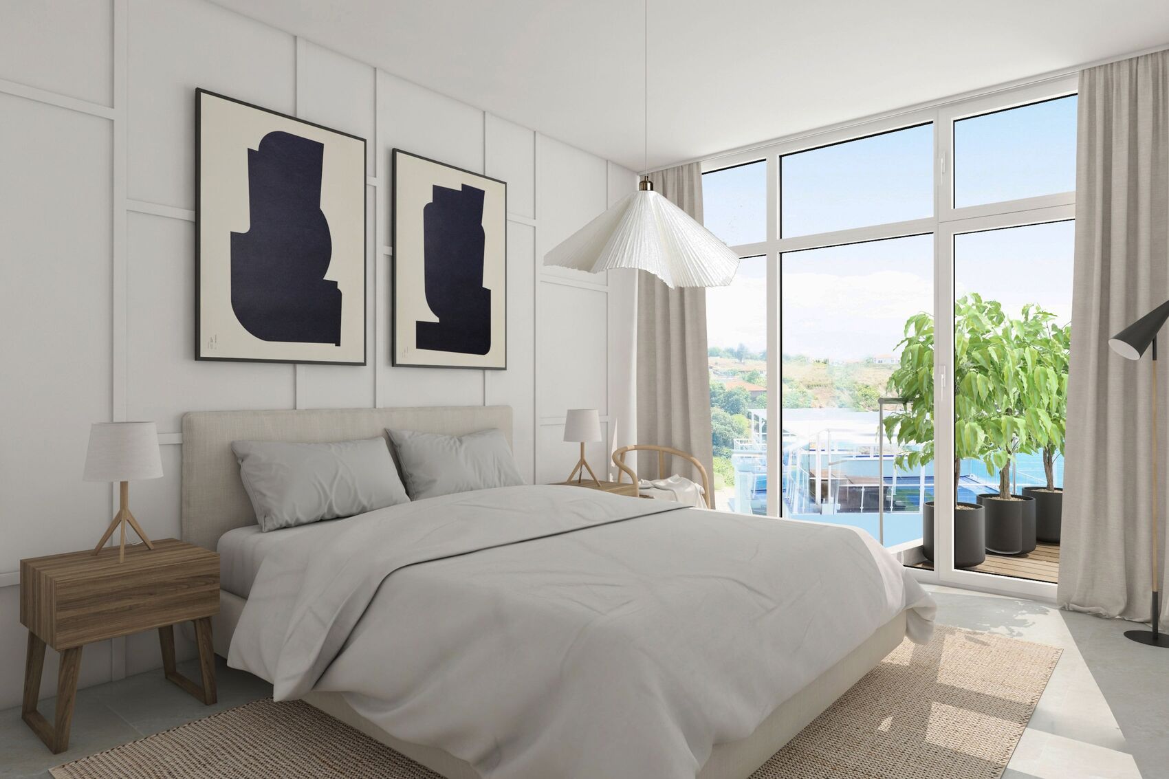 Schlafzimmer zum Meer.