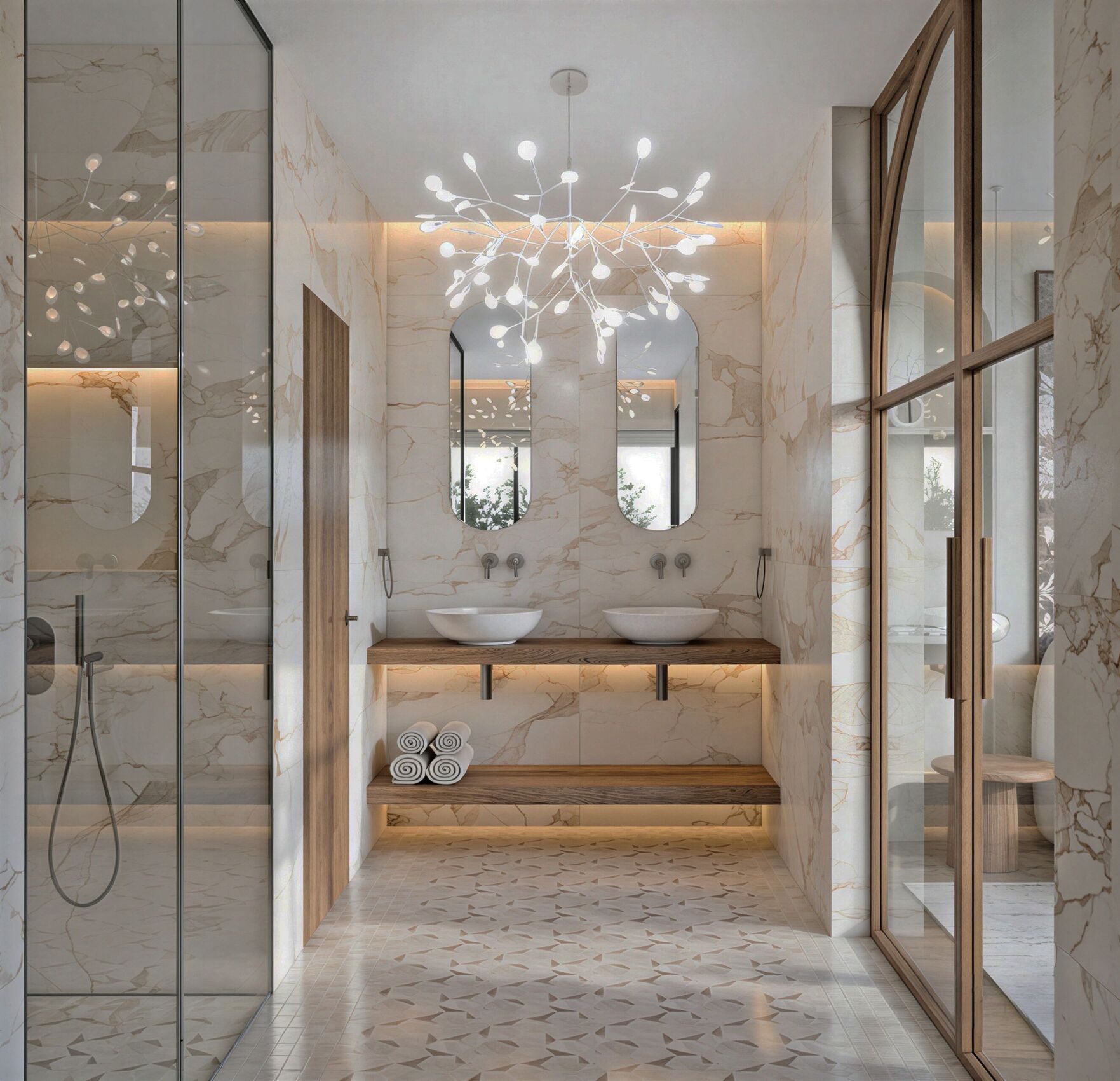 Baño principal, vista de conjunto.